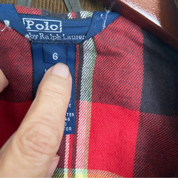 Polo by Ralph Lauren Green w/Plaid lining & Corduroy collar Jacket - Size 6 - Picture 3 of 14